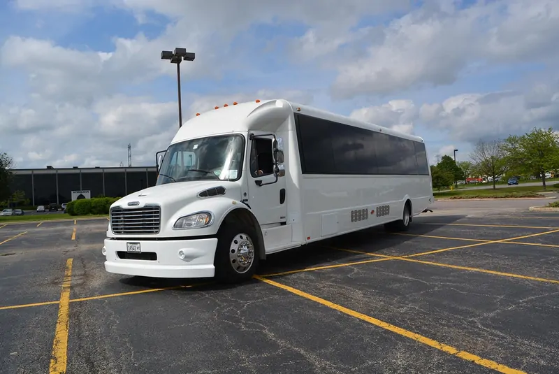 White Formal Party Bus